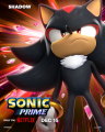 Shadow the Hedgehog, as he appears in Sonic Prime.